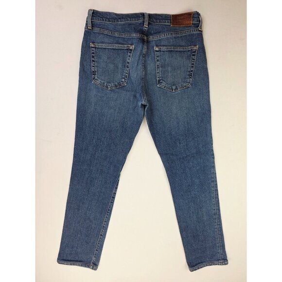 Buck Mason Size 32X31 Mens Slim Fit Blue Denim Logo Tag Jeans Made In The USA - Picture 1 of 12